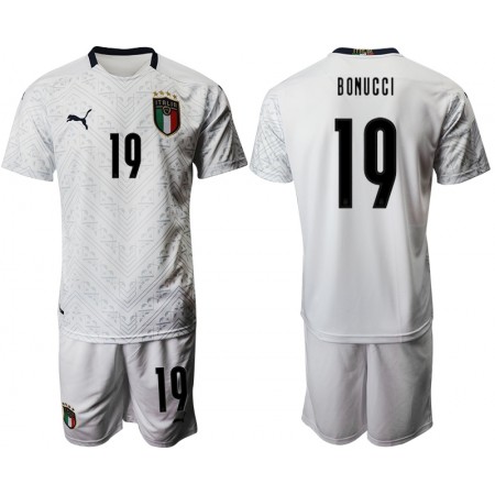 Tenue Italie Leonardo Bonucci 19 Enfant Extérieur UEFA Euro 2020 Maillot de Foot